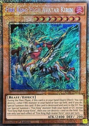 STARLIGHT RARE Fire King High Avatar Kirin (Starlight Rare) (RA05-EN032) - Rarity Collection 5 1st Edition