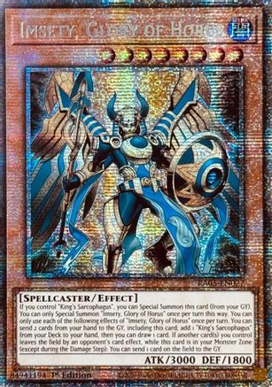 STARLIGHT RARE Imsety, Glory of Horus (Starlight Rare) (RA05-EN027) - Rarity Collection 5 1st Edition