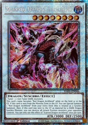STARLIGHT RARE Scarred Dragon Archfiend (Starlight Rare) (RA05-EN044) - Rarity Collection 5 1st Edition