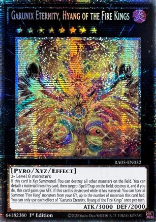 STARLIGHT RARE Garunix Eternity, Hyang of the Fire Kings (Starlight Rare) (RA05-EN052) - Rarity Collection 5 1st Edition