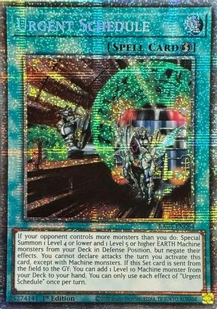 STARLIGHT RARE Urgent Schedule (Starlight Rare) (RA05-EN064) - Rarity Collection 5 1st Edition