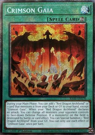 STARLIGHT RARE Crimson Gaia (Starlight Rare) (RA05-EN070) - Rarity Collection 5 1st Edition