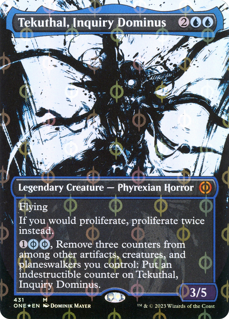 FOIL Tekuthal, Inquiry Dominus (Showcase) (Step-and-Compleat Foil) (ONE-431) - Phyrexia: All Will Be One - Magic The Gathering