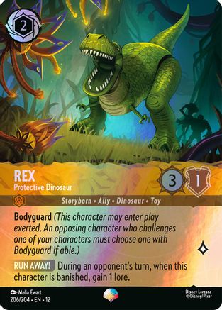 Rex - Protective Dinosaur (Epic) (206/204) - Wilds Unknown HOLOFOIL