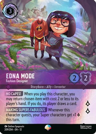 Edna Mode - Fashion Designer (Epic) (209/204) - Wilds Unknown HOLOFOIL