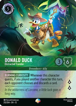 Donald Duck - Distracted Traveler (Epic) (212/204) - Wilds Unknown HOLOFOIL