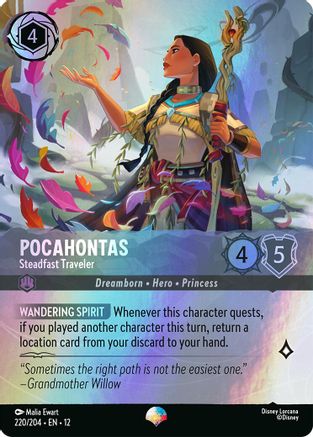 Pocahontas - Steadfast Traveler (Epic) (220/204) - Wilds Unknown HOLOFOIL