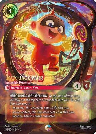 Jack-Jack Parr - Incredible Potential (Enchanted) (232/204) - Wilds Unknown HOLOFOIL