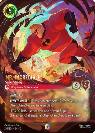 Mr. Incredible - Super Strong (Enchanted) (234/204) - Wilds Unknown HOLOFOIL