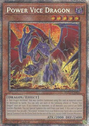 STARLIGHT RARE Power Vice Dragon (Starlight Rare) (BLZD-EN002) - Blazing Dominion 1st Edition