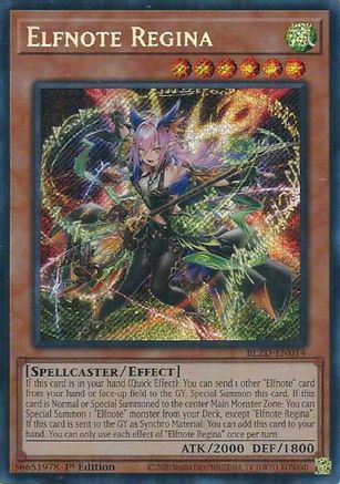 SECRET RARE Elfnote Regina (BLZD-EN014) - Blazing Dominion 1st Edition