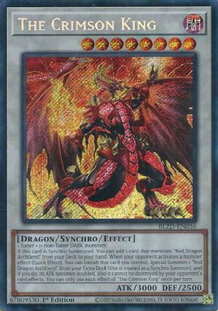 SECRET RARE The Crimson King (BLZD-EN036) - Blazing Dominion 1st Edition
