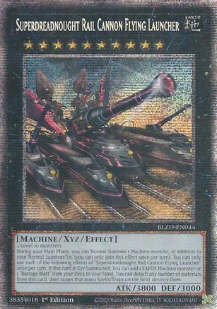 STARLIGHT RARE Superdreadnought Rail Cannon Flying Launcher (Starlight Rare) (BLZD-EN044) - Blazing Dominion 1st Edition