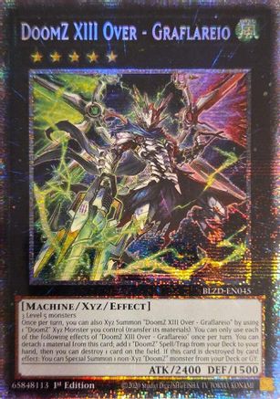 STARLIGHT RARE DoomZ XIII Over - Graflareio (Starlight Rare) (BLZD-EN045) - Blazing Dominion 1st Edition