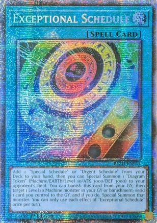 STARLIGHT RARE Exceptional Schedule (Starlight Rare) (BLZD-EN054) - Blazing Dominion 1st Edition