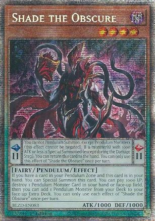 STARLIGHT RARE Shade the Obscure (Starlight Rare) (BLZD-EN083) - Blazing Dominion 1st Edition