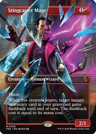 Stingcaster Mage (Borderless) (0329) (FRA-329) - Reality Fracture - Magic The Gathering