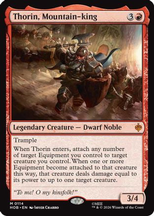 Thorin, Mountain-king (HOB-114) - The Hobbit - Magic The Gathering