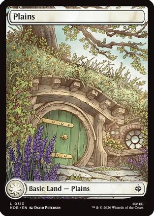 FOIL Plains (0313) (HOB-313) - The Hobbit - Magic The Gathering
