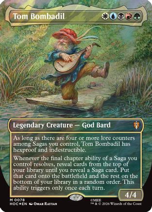 FOIL Tom Bombadil (Borderless) (Surge Foil) (HOC-078) - The Hobbit: Eternal-Legal - Magic The Gathering