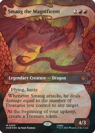 FOIL Smaug the Magnificent (Showcase) (Surge Foil) (HOB-265) - The Hobbit - Magic The Gathering