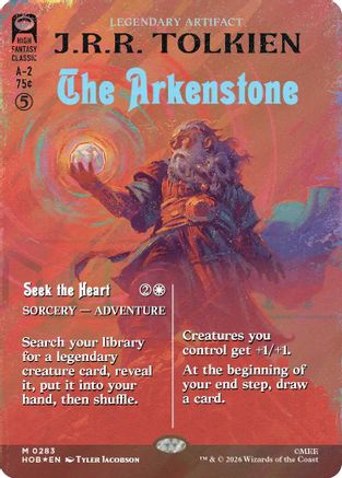 FOIL The Arkenstone (Borderless) (Surge Foil) (HOB-283) - The Hobbit - Magic The Gathering