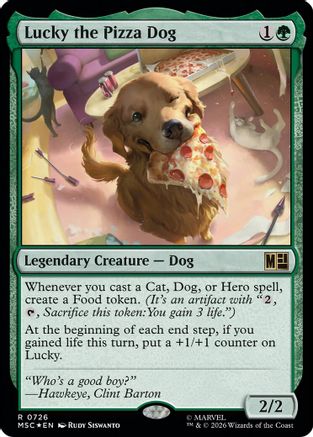 Lucky the Pizza Dog (MSC-726) - Commander: Marvel Super Heroes - Magic The Gathering