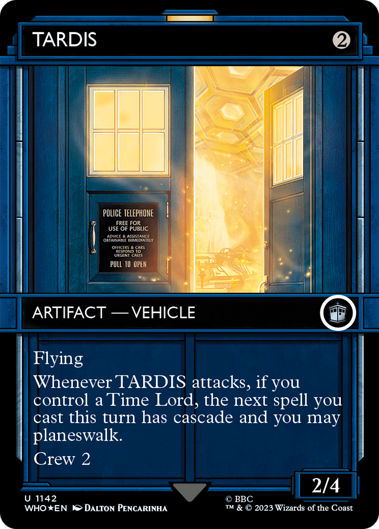 FOIL TARDIS (Showcase) (Surge Foil) (WHO-1142) - Doctor Who - Magic The Gathering