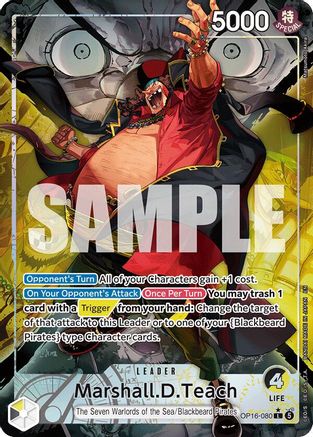 Marshall.D.Teach (080) (Alternate Art) (OP16-080) - The Time of Battle