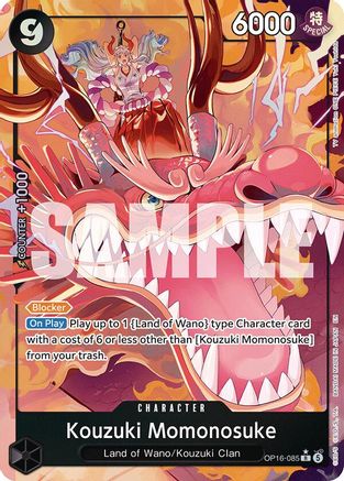 Kouzuki Momonosuke (085) (Alternate Art) (OP16-085) - The Time of Battle