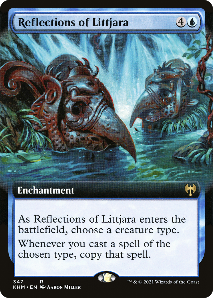 FOIL Reflections of Littjara (Extended Art) (KHM-347) - Kaldheim - Magic The Gathering