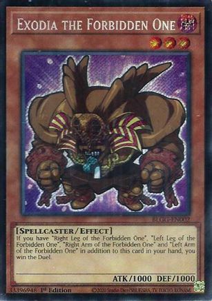 SECRET RARE Exodia the Forbidden One (BLGG-EN002) - Battles of Legend: Glorious Gallery 1st Edition