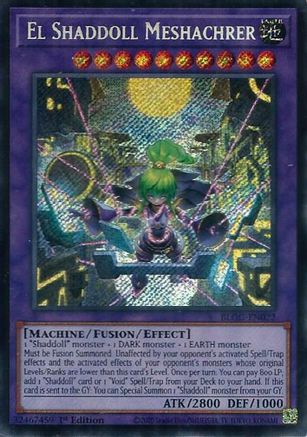 SECRET RARE El Shaddoll Meshachrer (BLGG-EN022) - Battles of Legend: Glorious Gallery 1st Edition