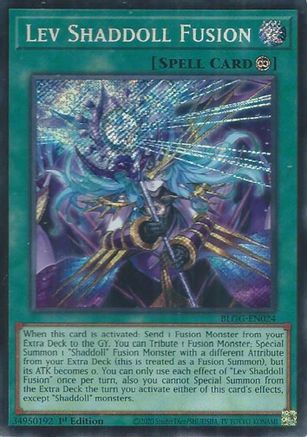 SECRET RARE Lev Shaddoll Fusion (BLGG-EN024) - Battles of Legend: Glorious Gallery 1st Edition