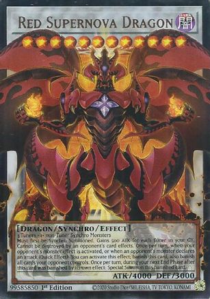 ULTRA RARE Red Supernova Dragon (BLGG-EN139) - Battles of Legend: Glorious Gallery 1st Edition