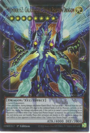 ULTRA RARE Number 62: Galaxy-Eyes Prime Photon Dragon (BLGG-EN140) - Battles of Legend: Glorious Gallery 1st Edition