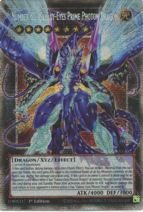 STARLIGHT RARE Number 62: Galaxy-Eyes Prime Photon Dragon (Starlight Rare) (BLGG-EN140) - Battles of Legend: Glorious Gallery 1st Edition
