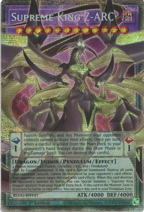 STARLIGHT RARE Supreme King Z-ARC (Starlight Rare) (BLGG-EN141) - Battles of Legend: Glorious Gallery 1st Edition