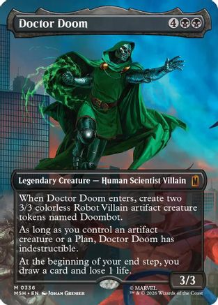 Doctor Doom (Borderless) (0336) (MSH-336) - Marvel Super Heroes - Magic The Gathering