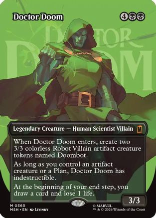 Doctor Doom (Borderless) (0365) (MSH-365) - Marvel Super Heroes - Magic The Gathering