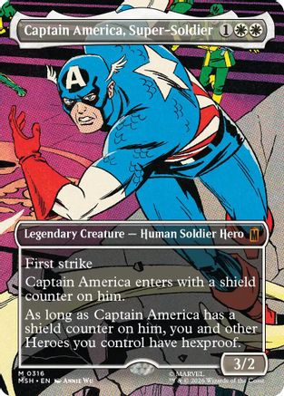 Captain America, Super-Soldier (Borderless) (0316) (MSH-316) - Marvel Super Heroes - Magic The Gathering