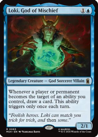 FOIL Loki, God of Mischief (MSH-065) - Marvel Super Heroes - Magic The Gathering