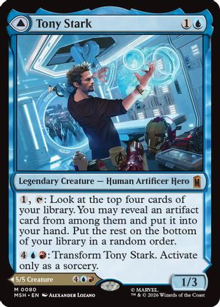 FOIL Tony Stark (MSH-080) - Marvel Super Heroes - Magic The Gathering