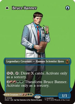FOIL Bruce Banner (Borderless) (0359) (MSH-359) - Marvel Super Heroes - Magic The Gathering