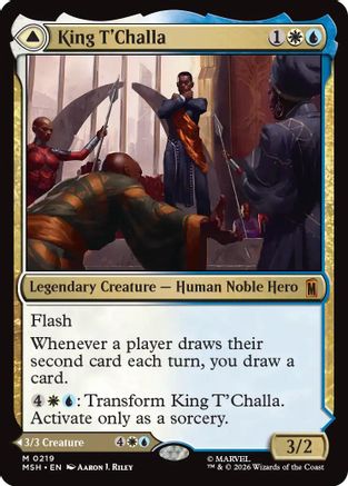 FOIL King T'Challa (MSH-219) - Marvel Super Heroes - Magic The Gathering