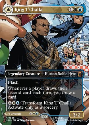 King T'Challa (Borderless) (0346) (MSH-346) - Marvel Super Heroes - Magic The Gathering
