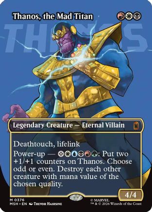 Thanos, the Mad Titan (Borderless) (0376) (MSH-376) - Marvel Super Heroes - Magic The Gathering