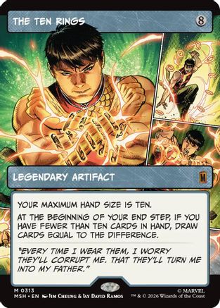 The Ten Rings (Borderless) (MSH-313) - Marvel Super Heroes - Magic The Gathering