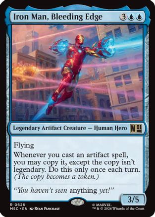 FOIL Iron Man, Bleeding Edge (MSC-626) - Commander: Marvel Super Heroes - Magic The Gathering
