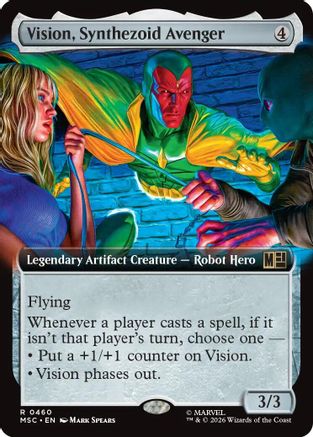 FOIL Vision, Synthezoid Avenger (Extended Art) (MSC-460) - Commander: Marvel Super Heroes - Magic The Gathering